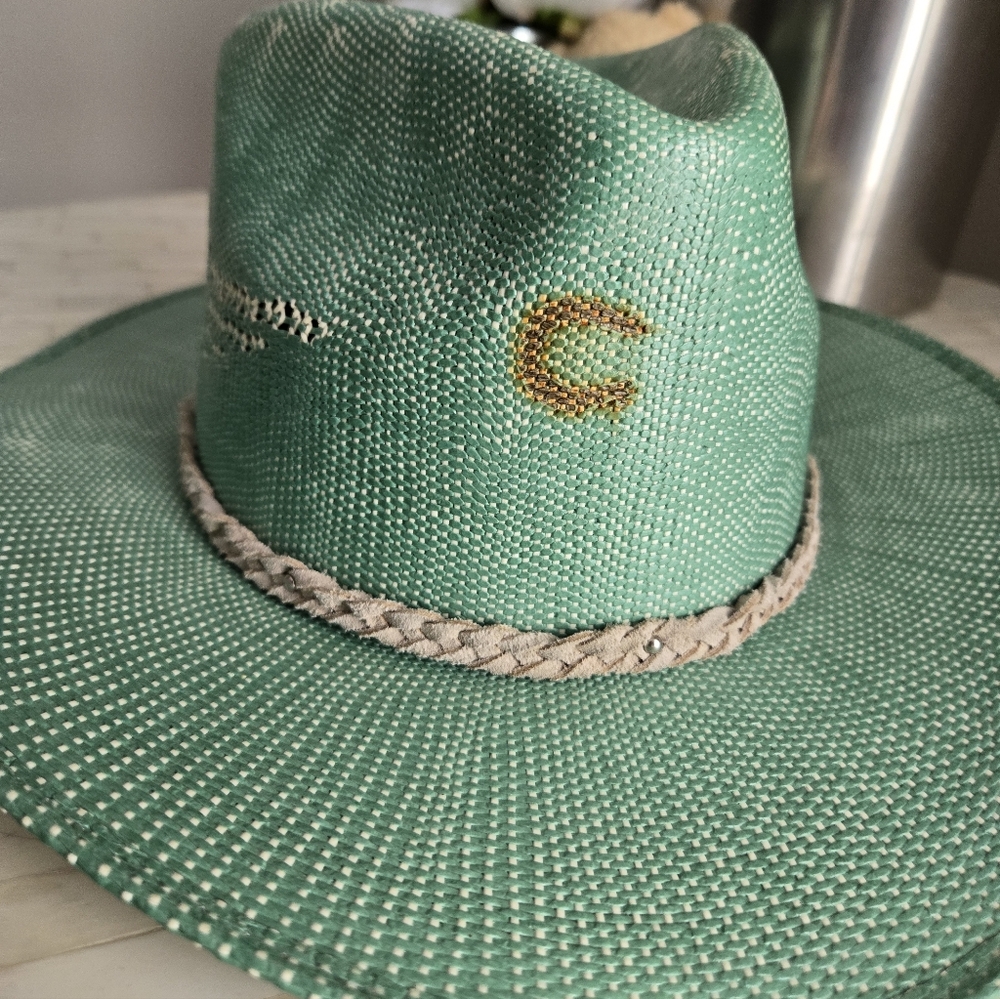 Green Woven Women's Hat